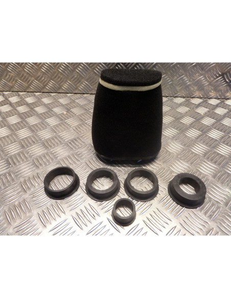filtre air cornet mousse big pyramide replay noir + 5 adaptateurs carburateur sc