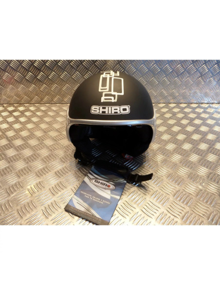 casque jet shiro sh 482 sh-482 glory noir mat taille xs moto scooter quad