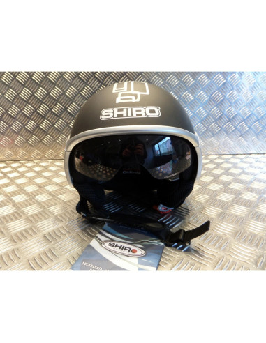 casque jet shiro sh 482 sh-482 glory noir mat taille xs moto scooter quad