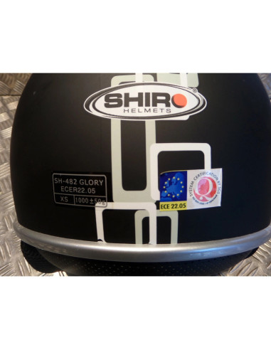casque jet shiro sh 482 sh-482 glory noir mat taille xs moto scooter quad