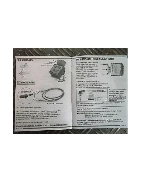 pathblazer p115w- h3 head light modulator kisan eclairage visible par les autres