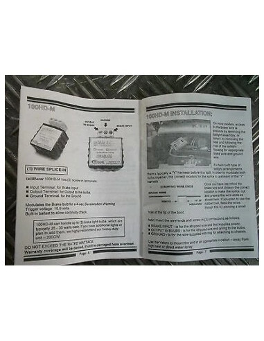kit tailblazer 100 hd-m eclairage feu arriere effet stromboscope desceleration m