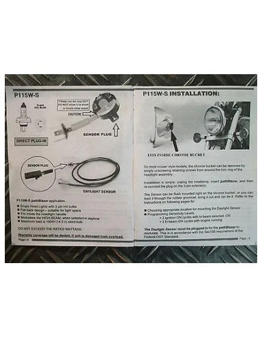 kit pathblazer p115w-s h4 and h7 kisan eclairage moto scooter quad