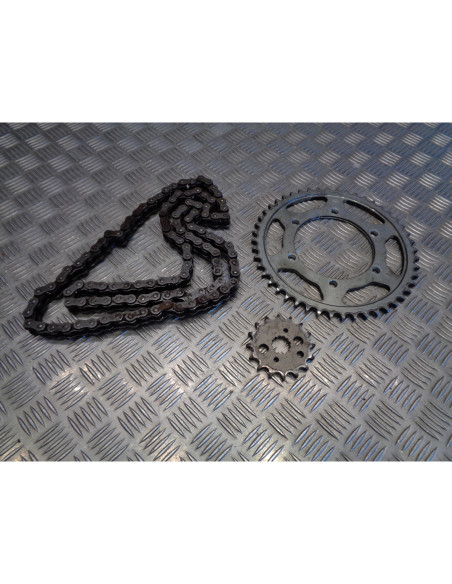 kit chaine pignon 16 dents x couronnes 49 dents moto kawasaki 600 zzr 2003 jkazx