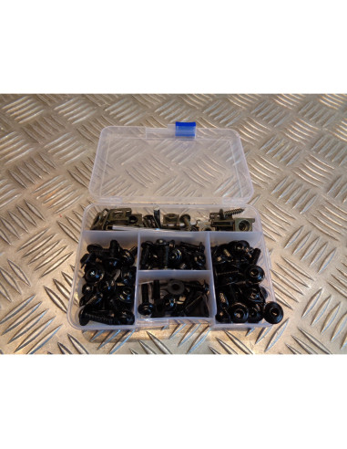 177 vis boulon ecrou clips noir cache carenage carrosserie moto scooter fixation