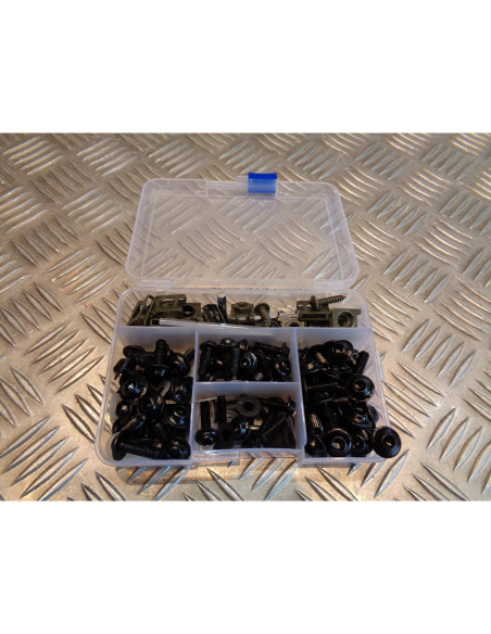 177 vis boulon ecrou clips noir cache carenage carrosserie moto scooter fixation