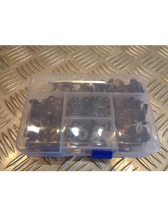 177 vis boulon ecrou clips noir cache carenage carrosserie moto scooter fixation 2