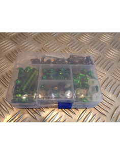 177 vis boulon ecrou clips vert cache carenage carrosserie moto scooter fixation 2
