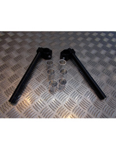 paire guidon bracelet noir universel adaptable reglable de 24 mm a 31 mm moto co
