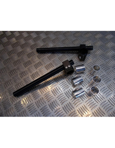 paire guidon bracelet noir universel adaptable reglable de 24 mm a 31 mm moto co