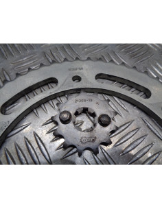 kit chaine couronne 57 x 13 dent pignon moto yamaha wr 125 x wrx de07 2009 - 17 2