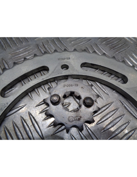 kit chaine couronne 57 x 13 dent pignon moto yamaha wr 125 x wrx de07 2009 - 17