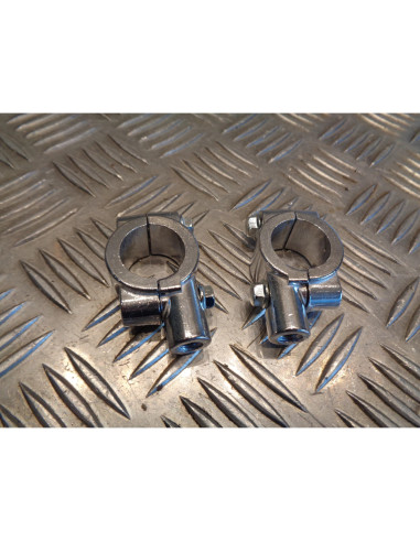 2 x support guidon 22 mm fixation retroviseur droit gauche 10 mm chrome moto sco