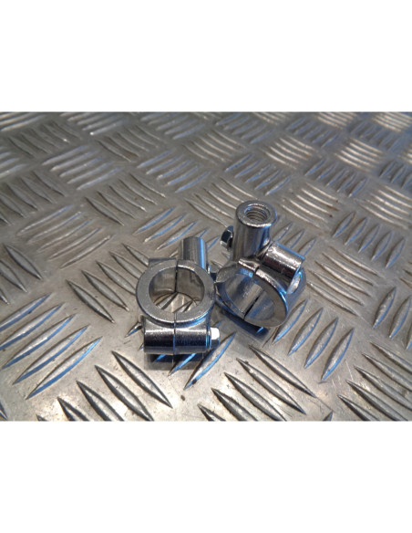 2 x support guidon 22 mm fixation retroviseur droit gauche 10 mm chrome moto sco