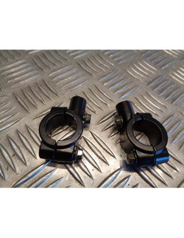 2 x support noir guidon diam 10 mm fixation retroviseur droit gauche moto scoote