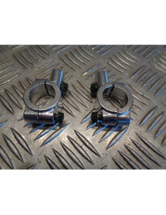 2 x support guidon 22 mm fixation retroviseur droit gauche 8 mm chrome moto scoo