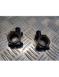 2 x support guidon noir diam 8 mm fixation retroviseur droit gauche moto scooter