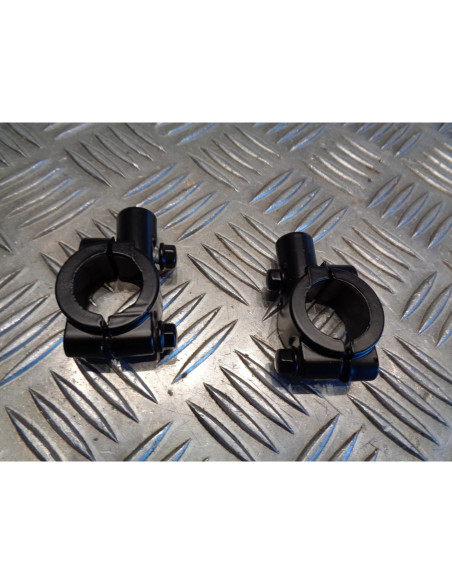 2 x support guidon noir diam 8 mm fixation retroviseur droit gauche moto scooter
