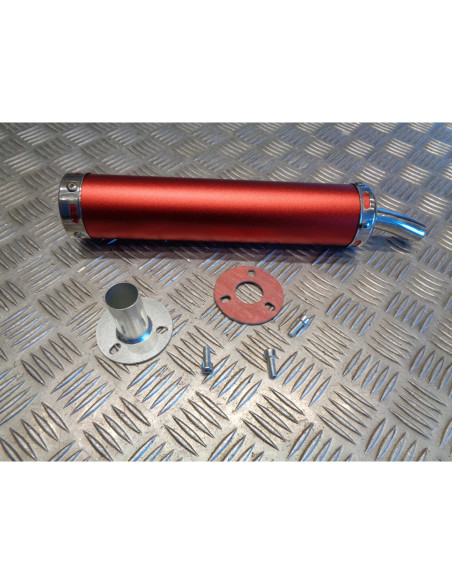 cartouche silencieux universel adaptable rouge pour pot echappement scooter moto