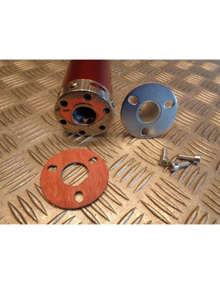 cartouche silencieux universel adaptable rouge pour pot echappement scooter moto