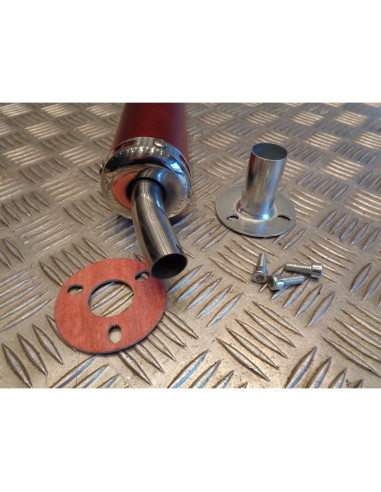 cartouche silencieux universel adaptable rouge pour pot echappement scooter moto