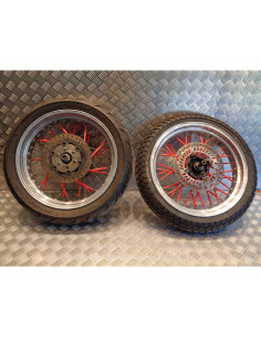 paire jante roue supermotard akront moto honda nx 650 dominator rd02 2