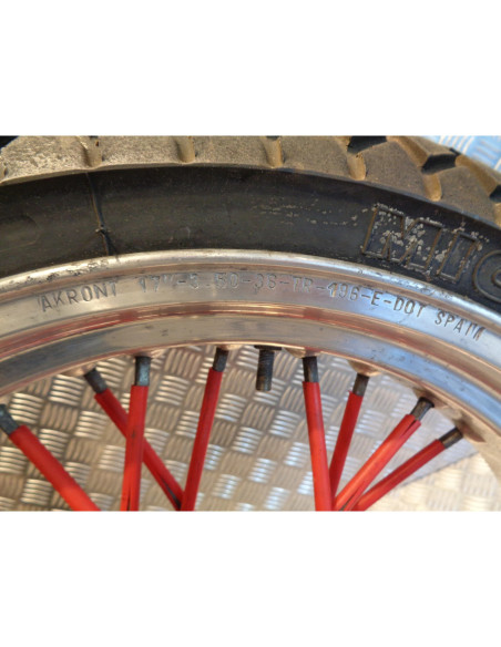 paire jante roue supermotard akront moto honda nx 650 dominator rd02