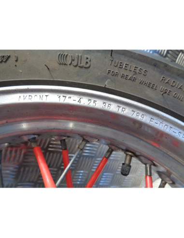 paire jante roue supermotard akront moto honda nx 650 dominator rd02