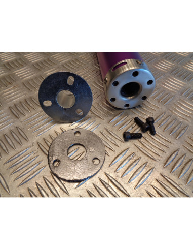 cartouche silencieux universel adaptable violet pour pot echappement scooter mot