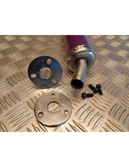 cartouche silencieux universel adaptable violet pour pot echappement scooter mot