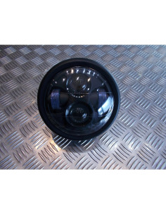 phare metal noir universel double full led moto bobber custom chopper cafe racer