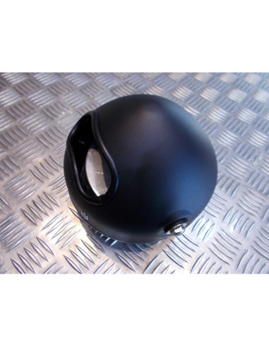 phare metal noir universel double full led moto bobber custom chopper cafe racer