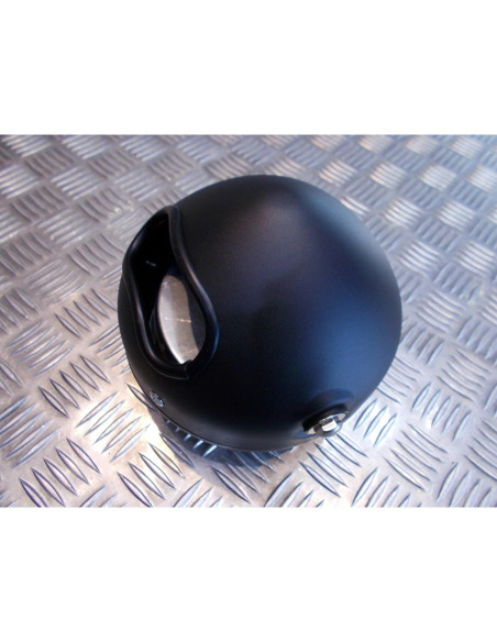 phare metal noir universel double full led moto bobber custom chopper cafe racer